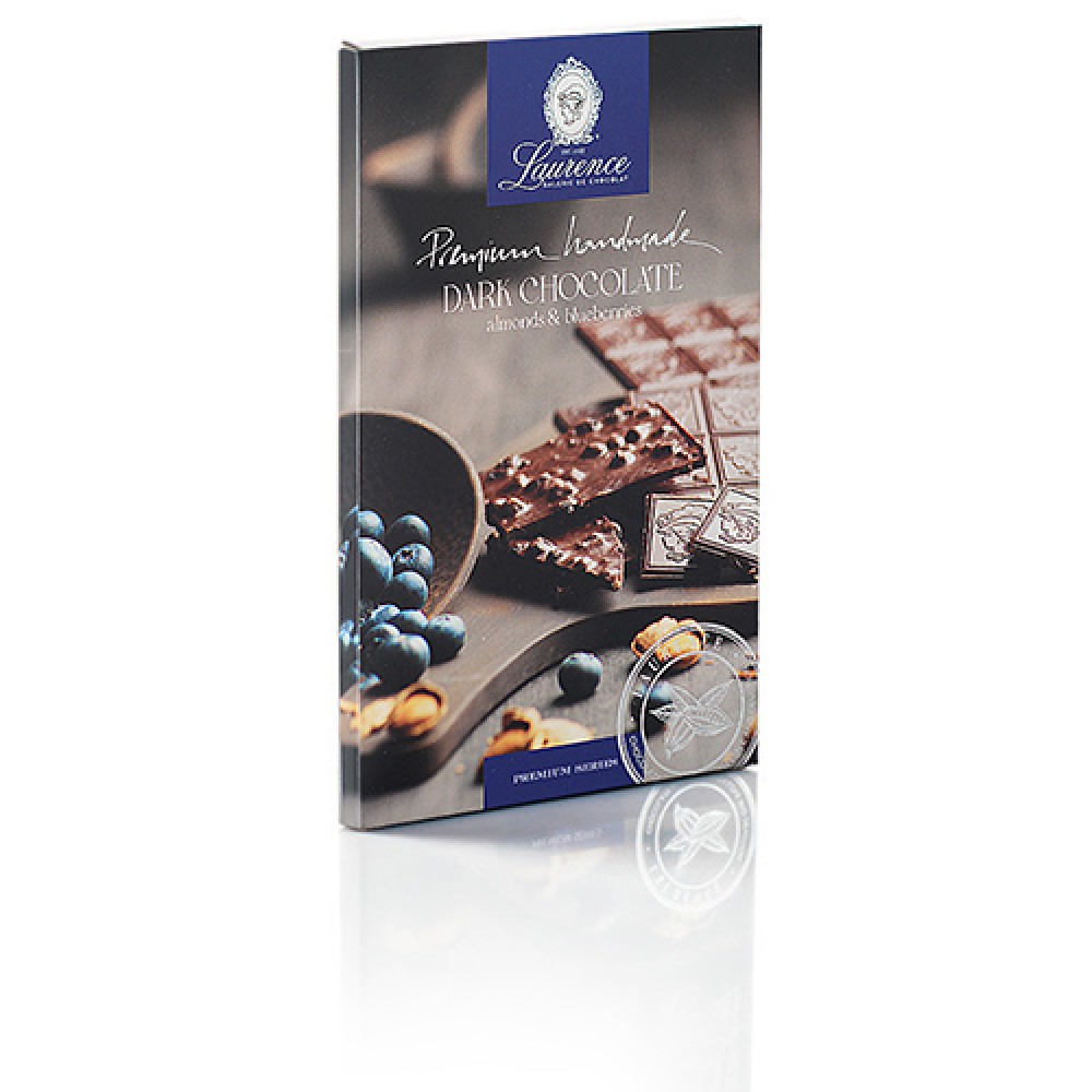 Premium Σοκολάτα υγείας με αμύγδαλο και μύρτιλο 80g - Laurence