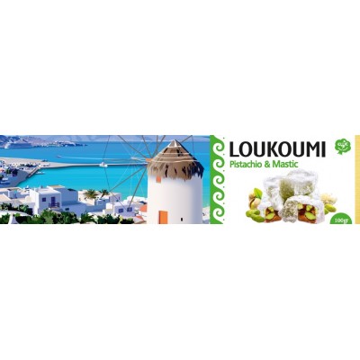 Λουκουμάκι με Φιστίκι Κελυφωτό & Μαστίχα 100gr - Ellie