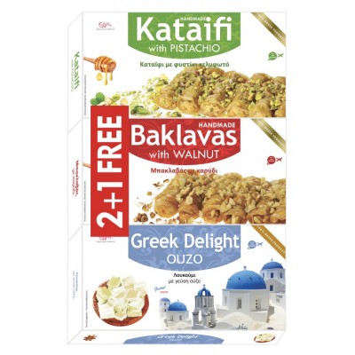 Μπακλαβάς 135gr, Κανταΐφι 135gr & Λουκούμι 200gr - Ellie