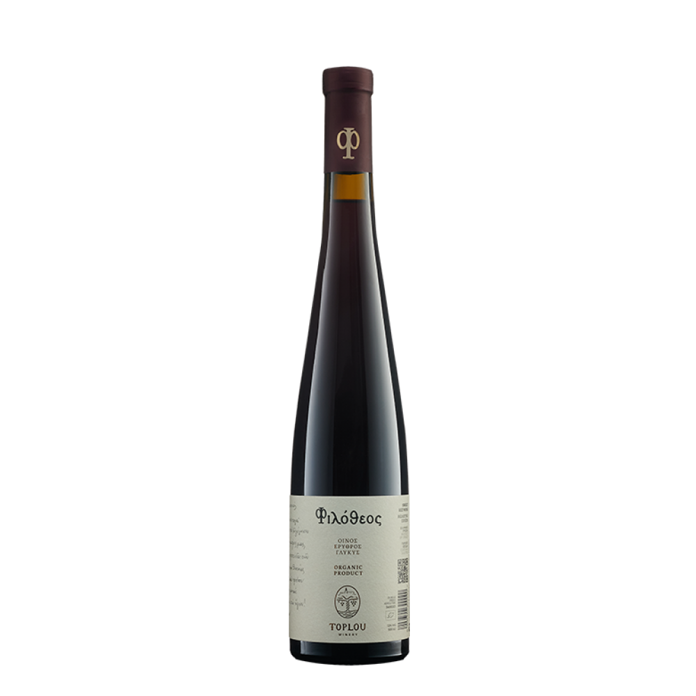 Φιλόθεος Ερυθρός Γλυκύς Βιολογικός Οίνος 500ml - Κτήμα Τοπλού