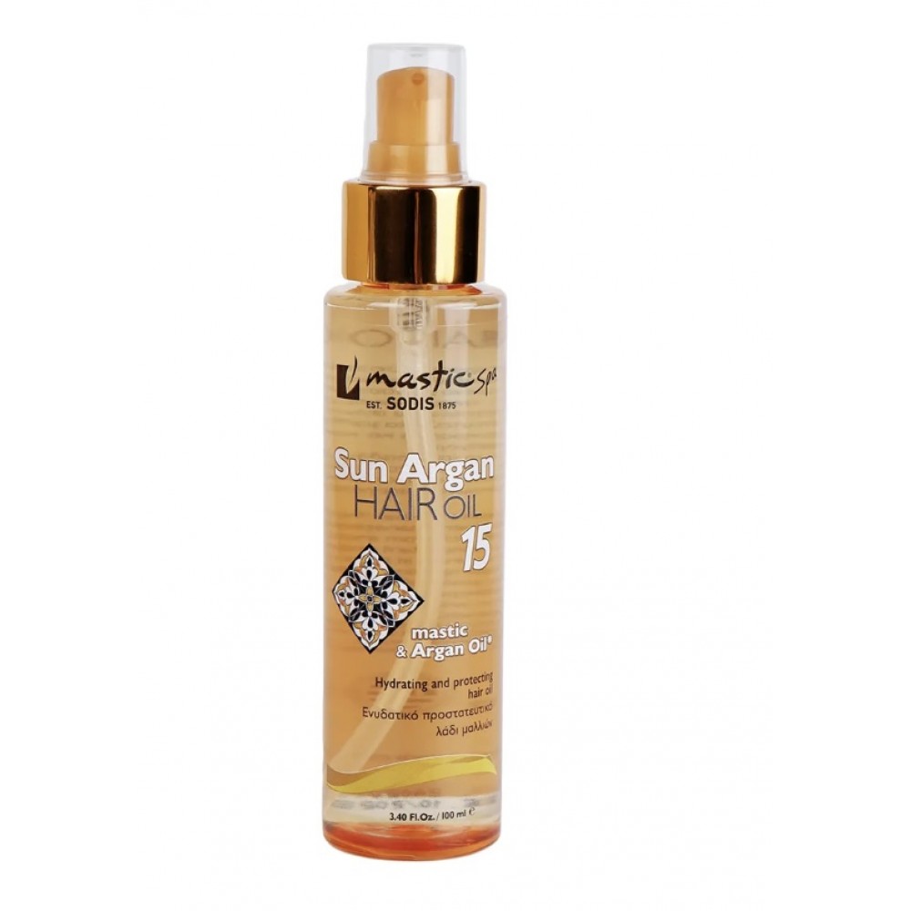 Sun Argan Ξηρό Λάδι Μαλλιών SPF15 100ml - Mastic Spa