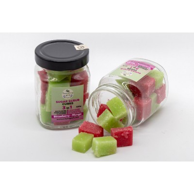 Απολεπιστικοί Κύβοι Ζάχαρης με Φράουλα & Μάνγκο 220gr - SoapingArt