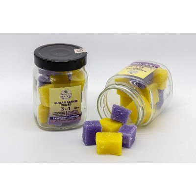 Απολεπιστικοί Κύβοι Ζάχαρης με Λεβάντα & Λεμόνι 220gr - SoapingArt
