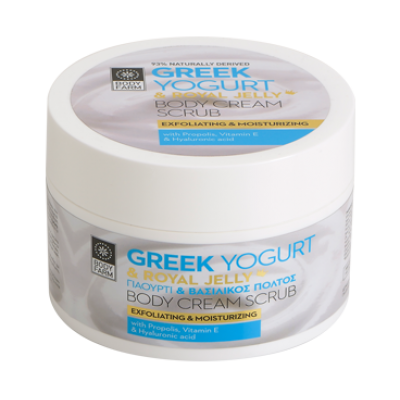 Greek Yogurt & Βασιλικός Πολτός Κρέμα Απολέπισης Σώματος 200ml - Bodyfarm