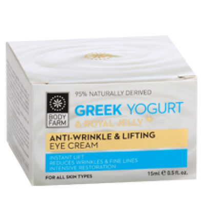 Greek Yogurt & Βασιλικός Πολτός Αντι-Ρυτιδική & Lifting Κρέμα Ματιών 15ml - Bodfarm