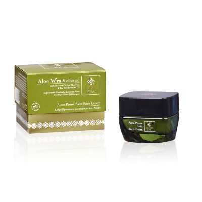 Aloe Vera & Olive Oil Κρέμα Προσώπου για Δέρμα με Τάση Ακμής 50ml - Olive Spa
