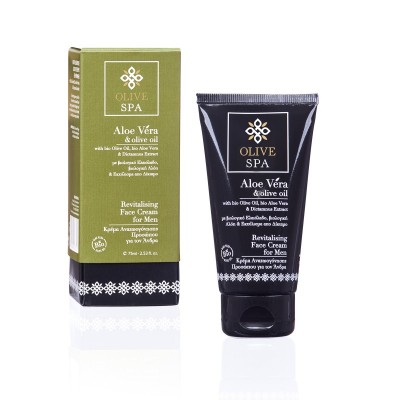 Aloe Vera & Olive Oil Κρέμα Αναζωογόνησης Προσώπου για τον Άνδρα 75ml - Olive Spa