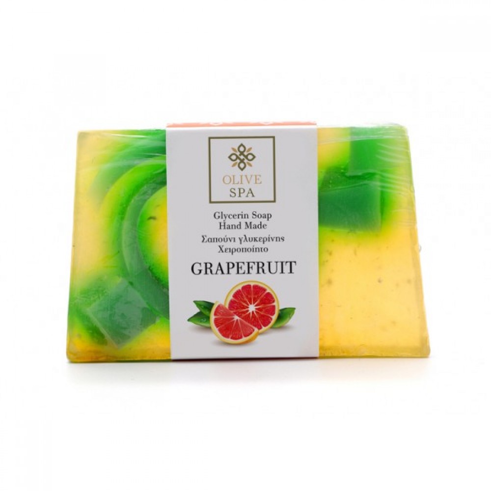 Χειροποίητο Σαπούνι Φυτικής Γλυκερίνης Γκρέιπφρουτ -Olive Spa 100γρ