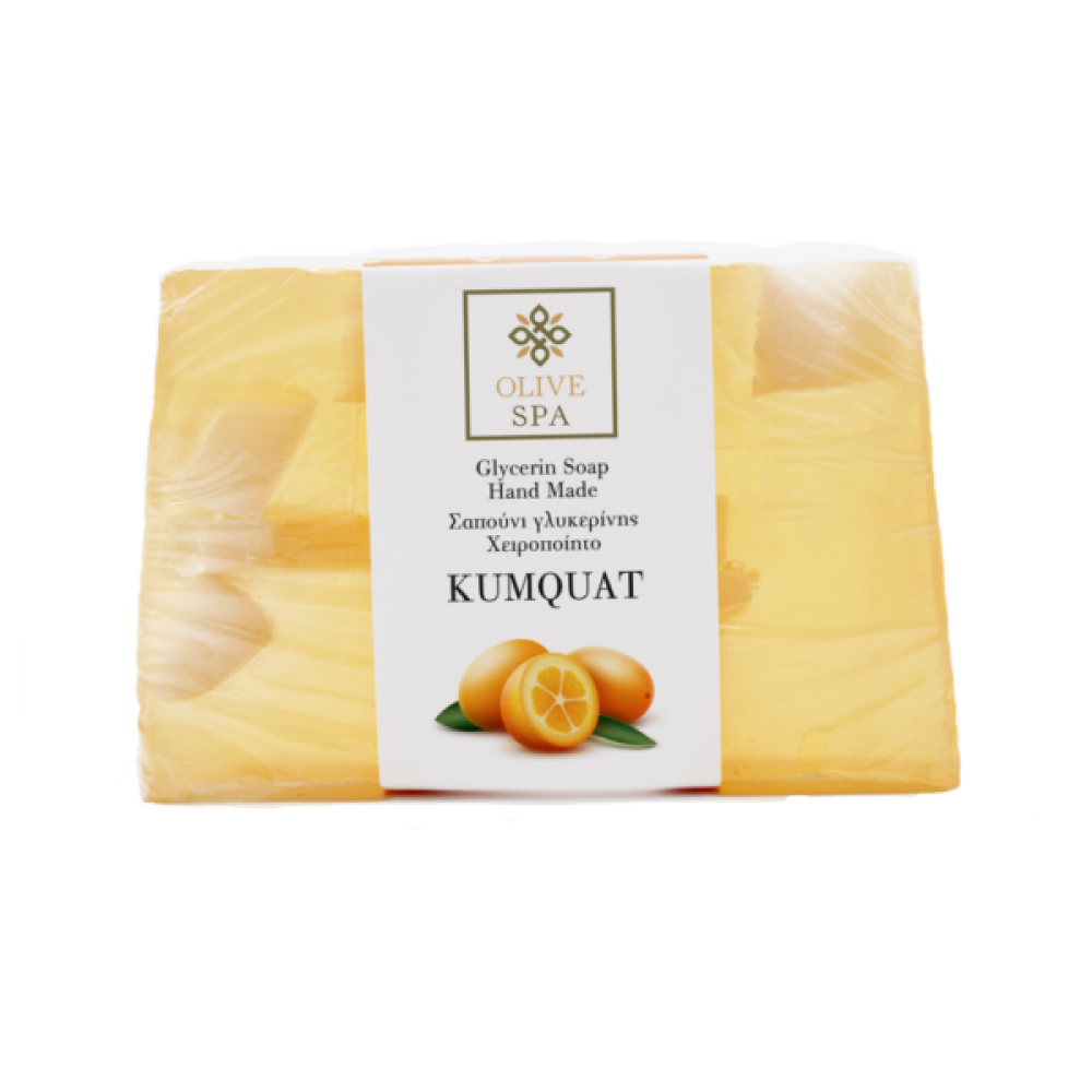Χειροποίητο Σαπούνι Φυτικής Γλυκερίνης Κουμκουάτ -Olive Spa 100γρ