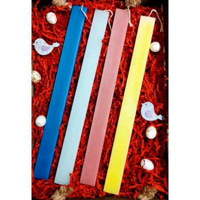 Πασχαλινή Λαμπάδα Απλή Επίπεδη με Χρώμα 32cm - Savidakis Family