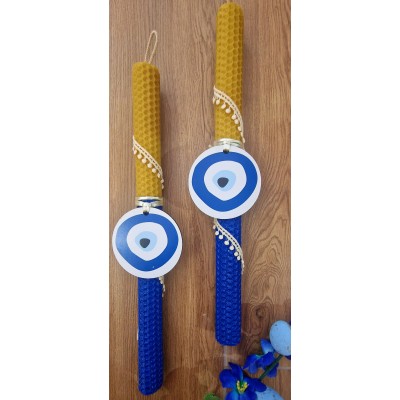 Πασχαλινή Λαμπάδα με Διακοσμητικό Μάτι 30cm - Savidakis Family