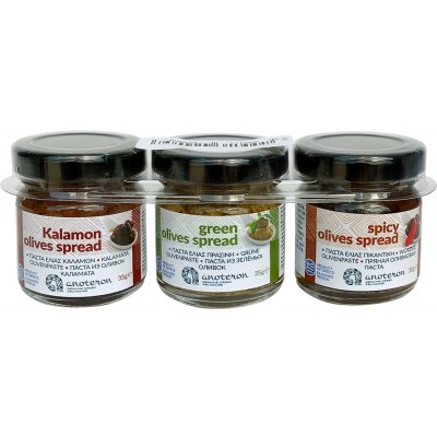 Σετ 3 MINI Πάστες Ελιάς- Anoteron 105gr