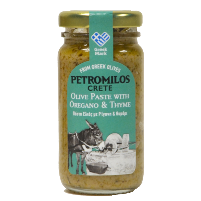 Πάστα Ελιάς Πράσινης με Ρίγανη & Θυμάρι Petromilos 100gr - Ellie