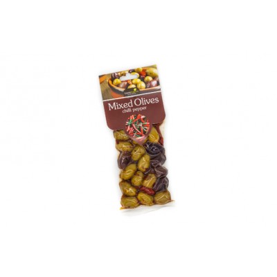 Ελιές Ανάμεικτες με Πιπερόνι 100gr - Greek Horizons